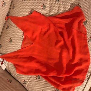 J Brand sexy sheer Camisole orange red NWT😍